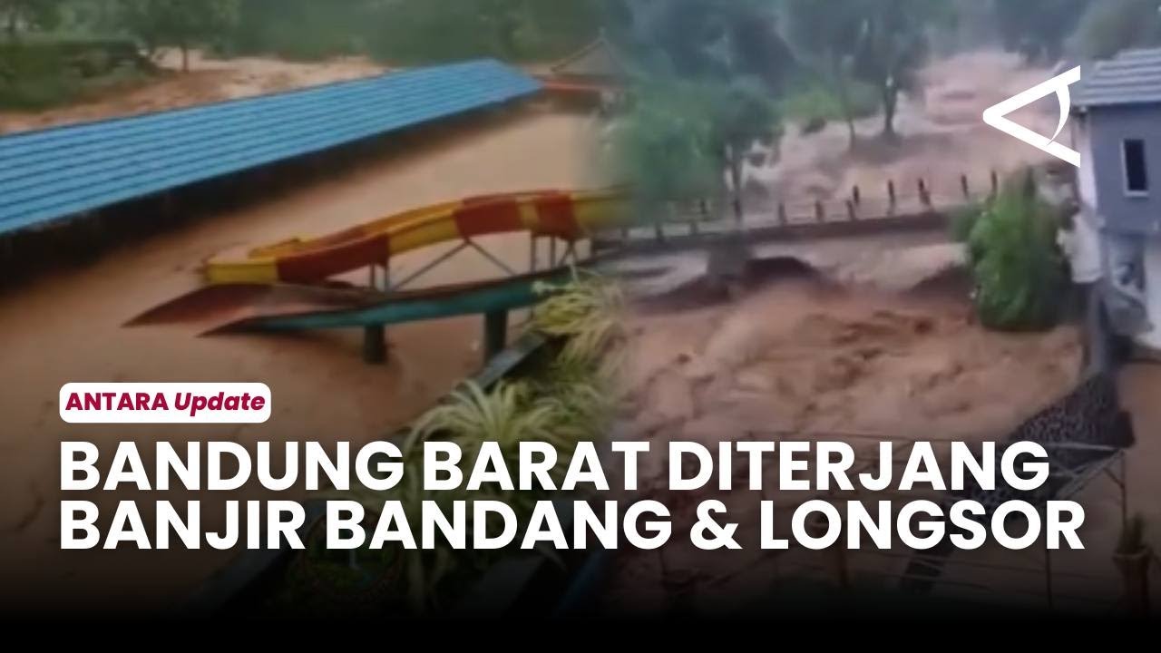 Sungai Cibitung meluap, Bandung Barat diterjang banjir bandang dan longsor