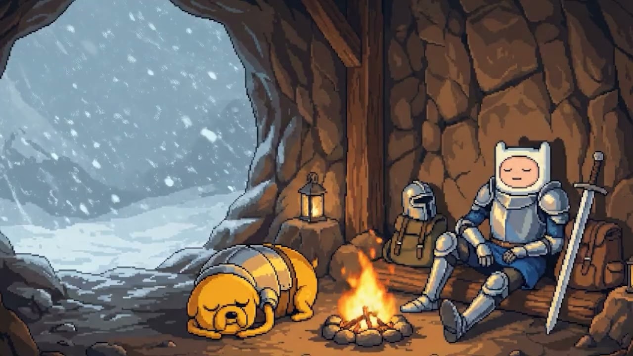 Finn and Jake Take Refuge from the Blizzard