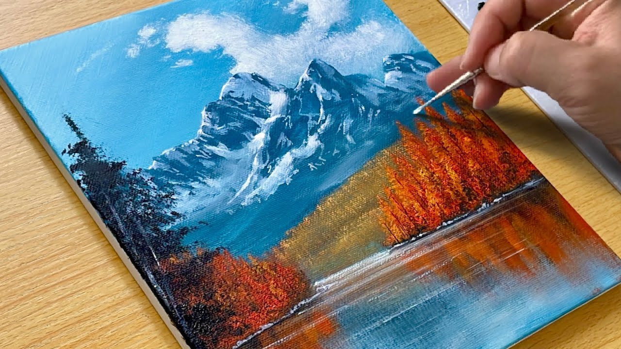 How to Paint the Autumn Landscape / Acrylic Painting