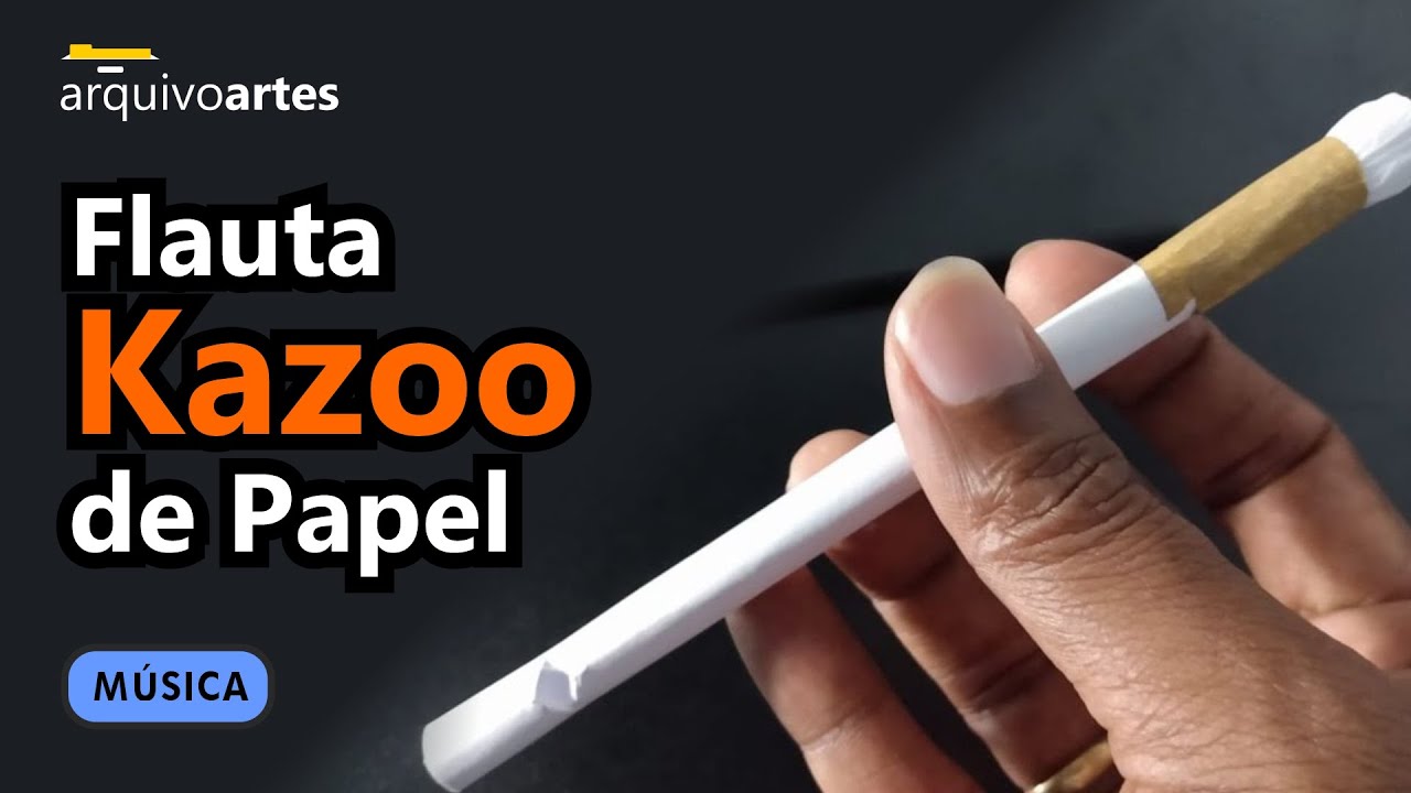 Flauta de solfejo feita com papel (Kazoo)