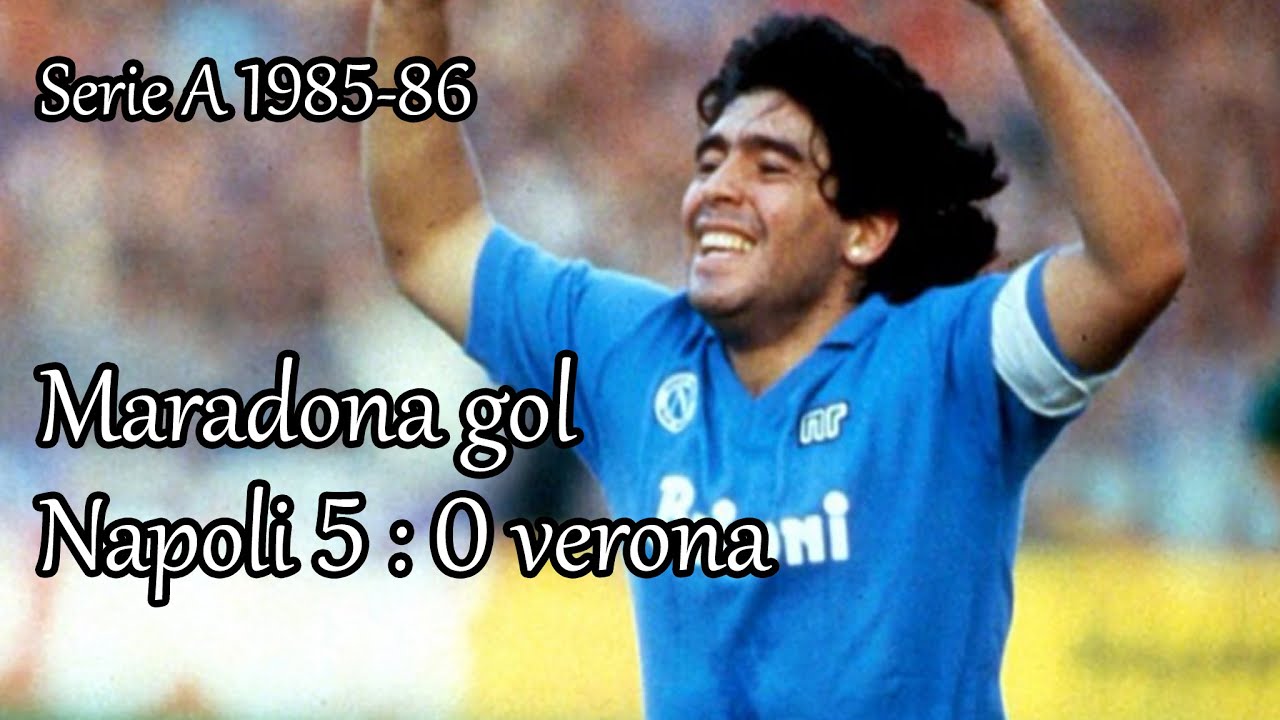 [4K] Diego Maradona ha fatto 1 bel gol | Napoli 5 : 0 Verona | Serie A 1985-86