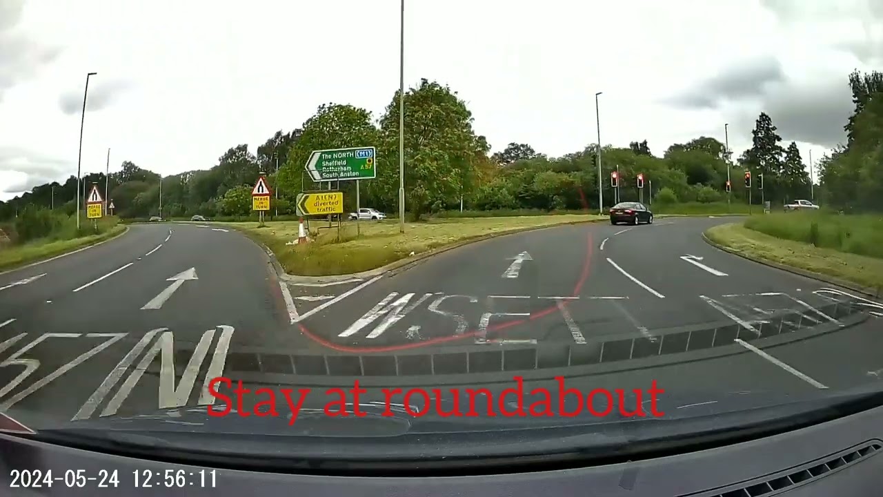 Worksop- wsett (exit before B6041) spiral roundabout