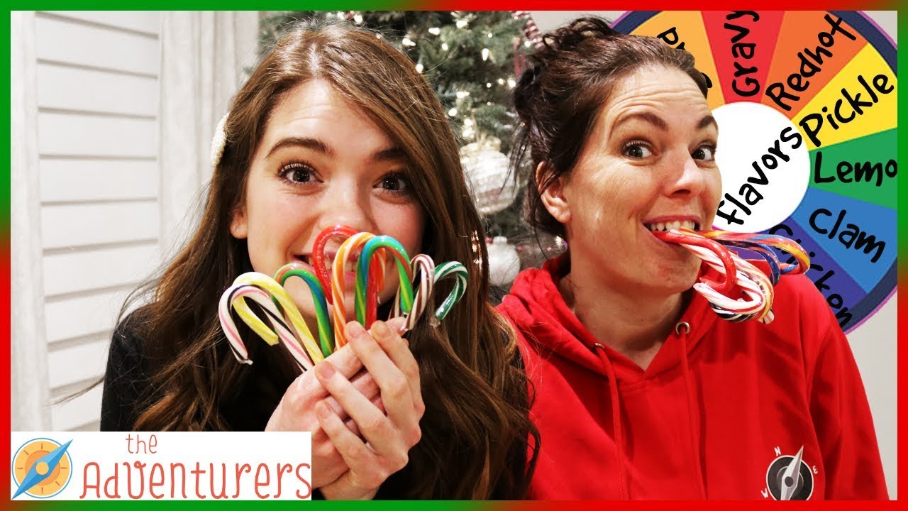Mystery Wheel Candy Cane Chubby Bunny Challenge I That YouTub3 Family The Adventurers