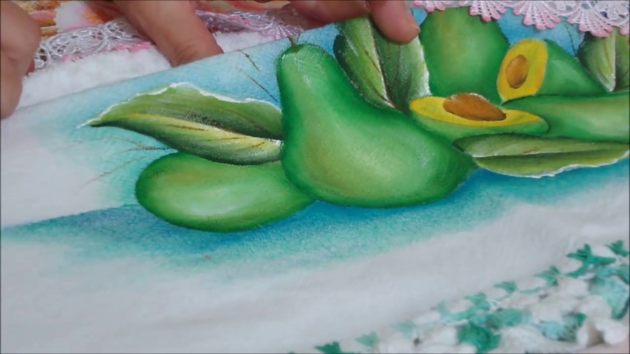 Pintura em Tecido Iniciante -Aula 1- Sombra ,folhas e Frutas