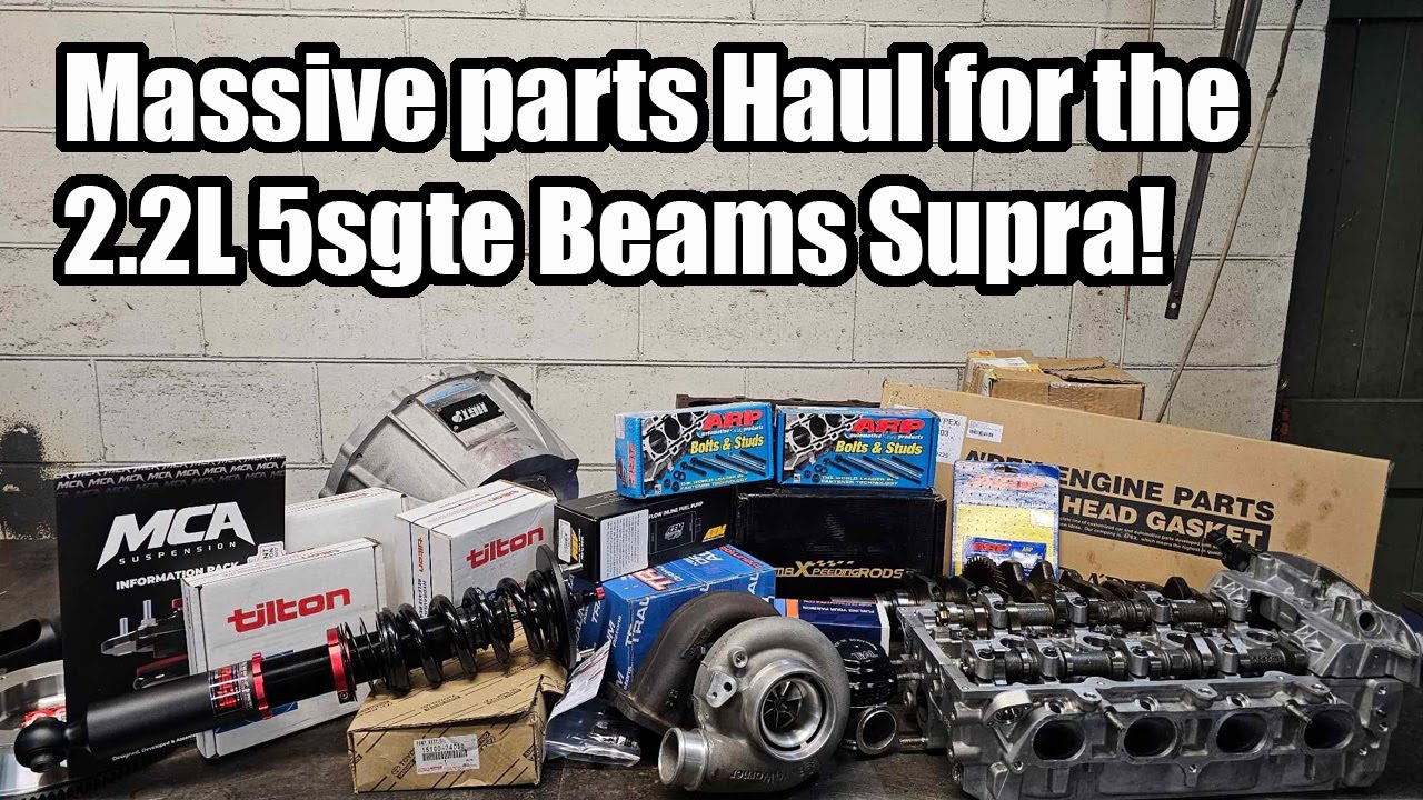 Massive pile of parts for the 5sgte Beams Supra build!