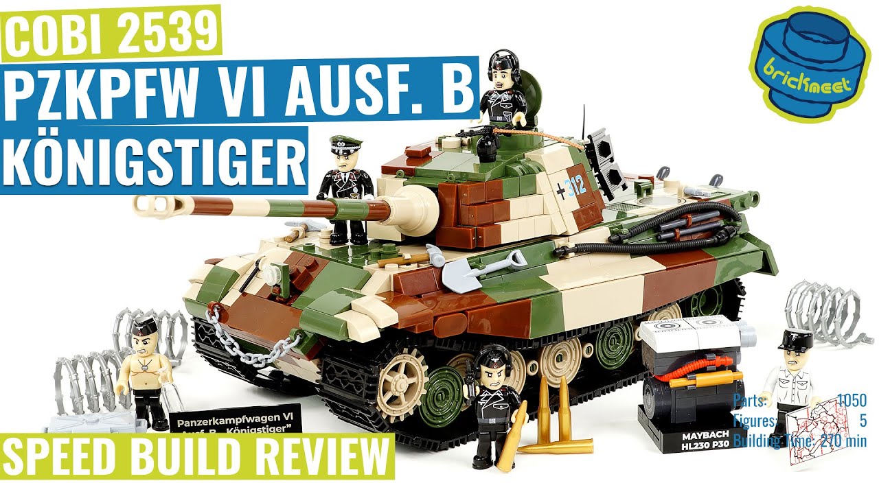 COBI 2539 PzKpfw VI Ausf. B Königstiger *LIMITED EDITION* - Speed Build Review