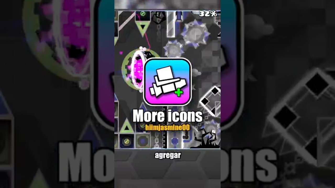 Mod: More Icons  #geometrydash #geode #gd #geometrydashmods #mods