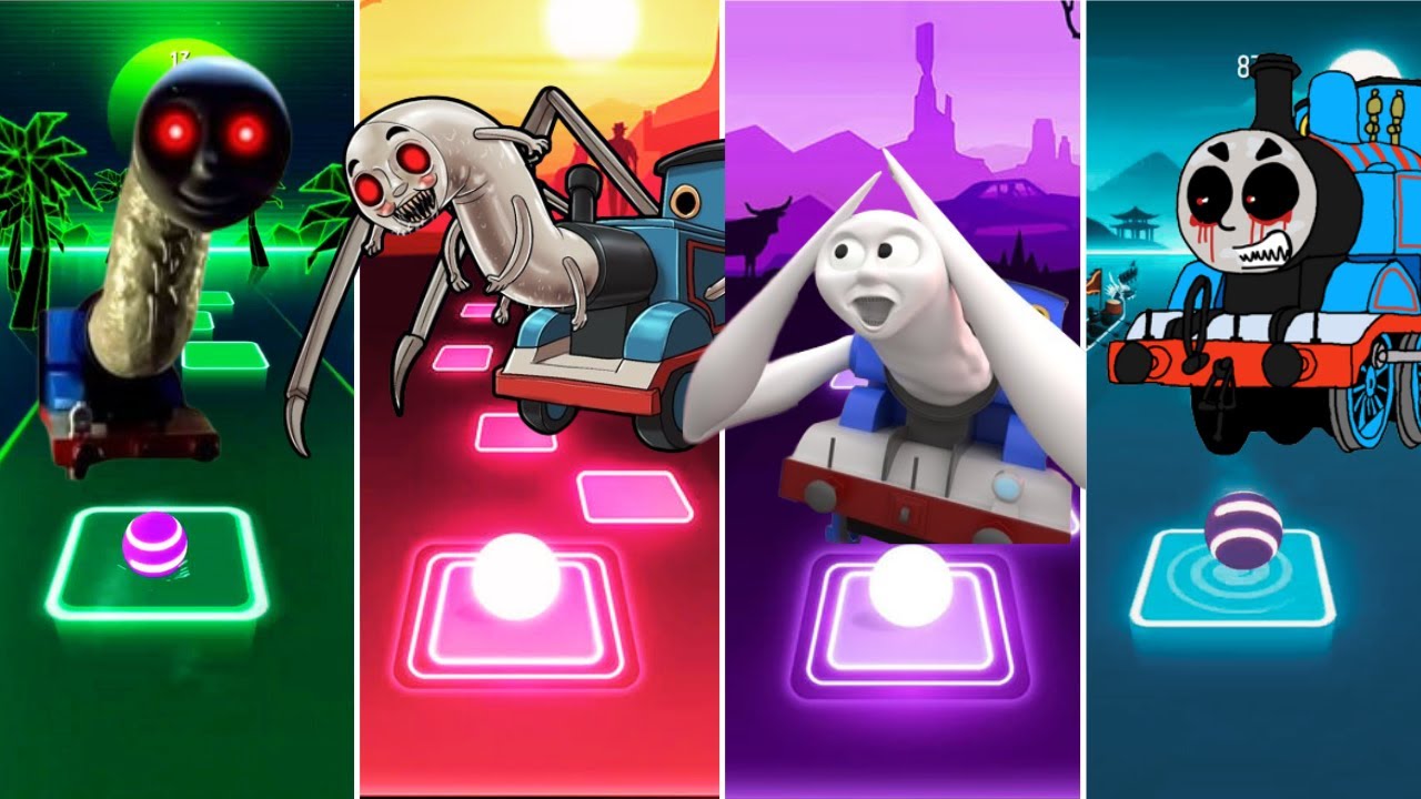Long Slide Game With Elephant Gorilla Buffalo Hippopotamus Tiger - 3d Animal Game - Funny 3d Animals