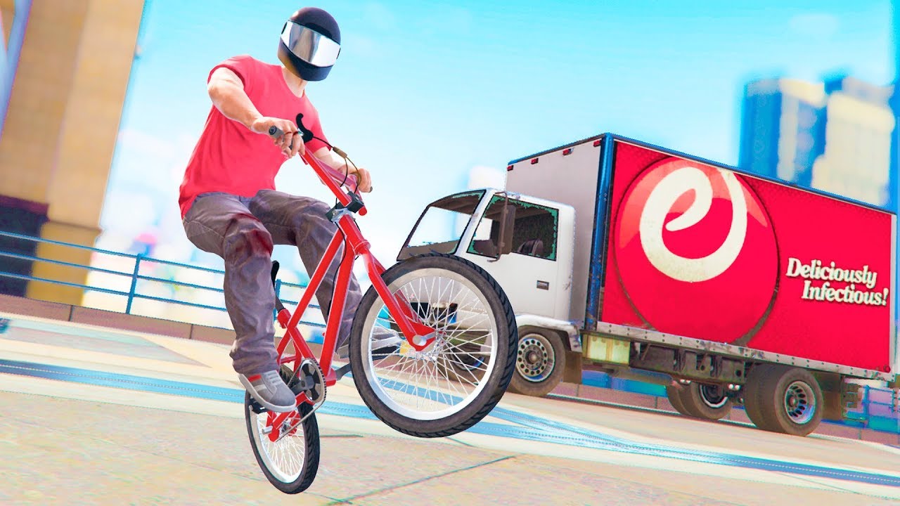 ШАЛЬНЫЕ ТРЮКИ НА BMX В ГТА 5 - GTA 5 ТРЮКИ