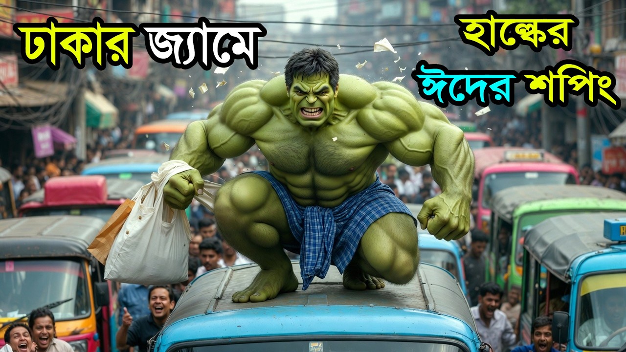 ঢাকার জ্যামে দানব হালুর ঈদের শপিং! 😂 পাঞ্জাবি পরতে গিয়ে একি কাণ্ড | Halu Dhaka Traffic  Eid Shopping