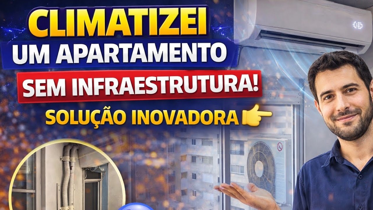 Instalação de ar condicionado em apartamento. 
