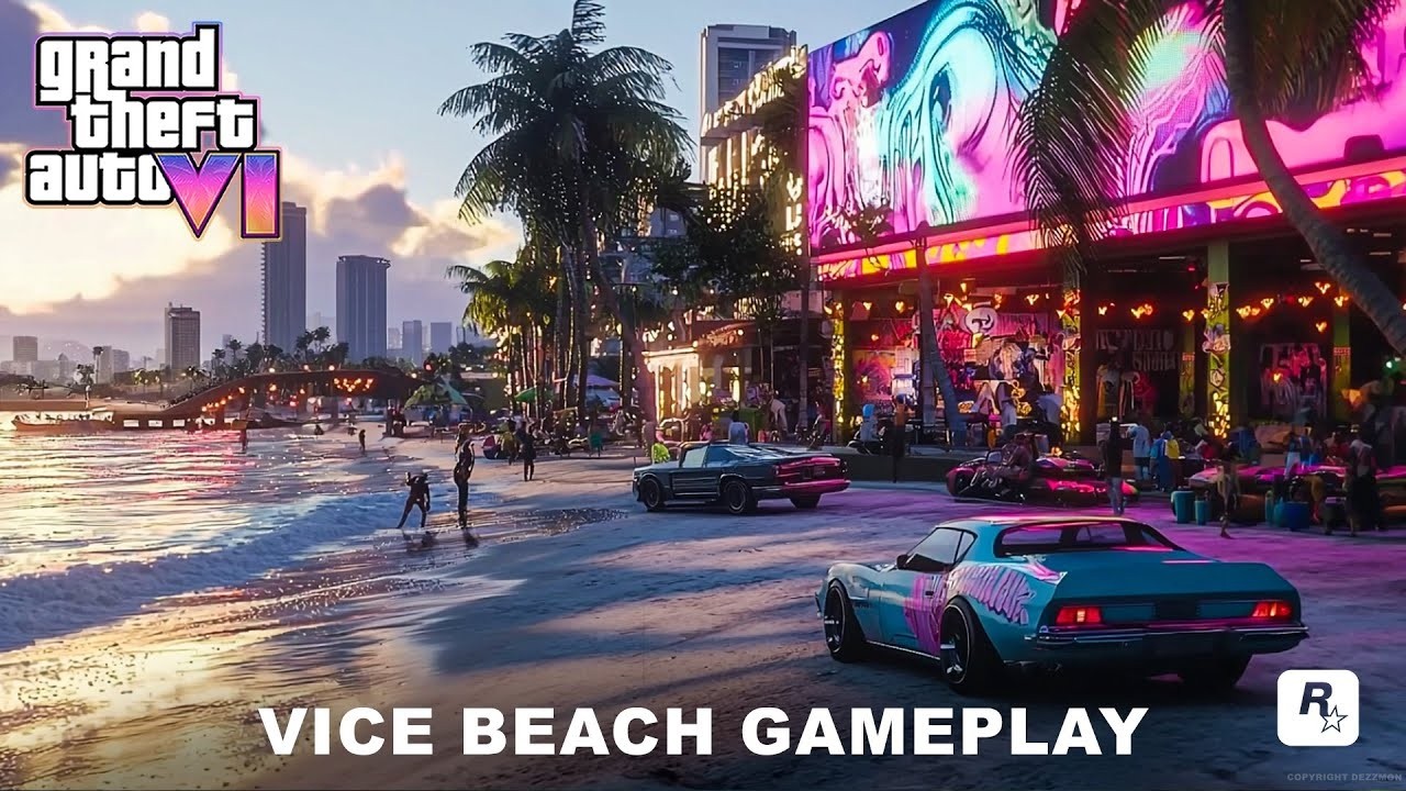 GTA 6 New Gameplay Leaks Shows Vice City Beach
