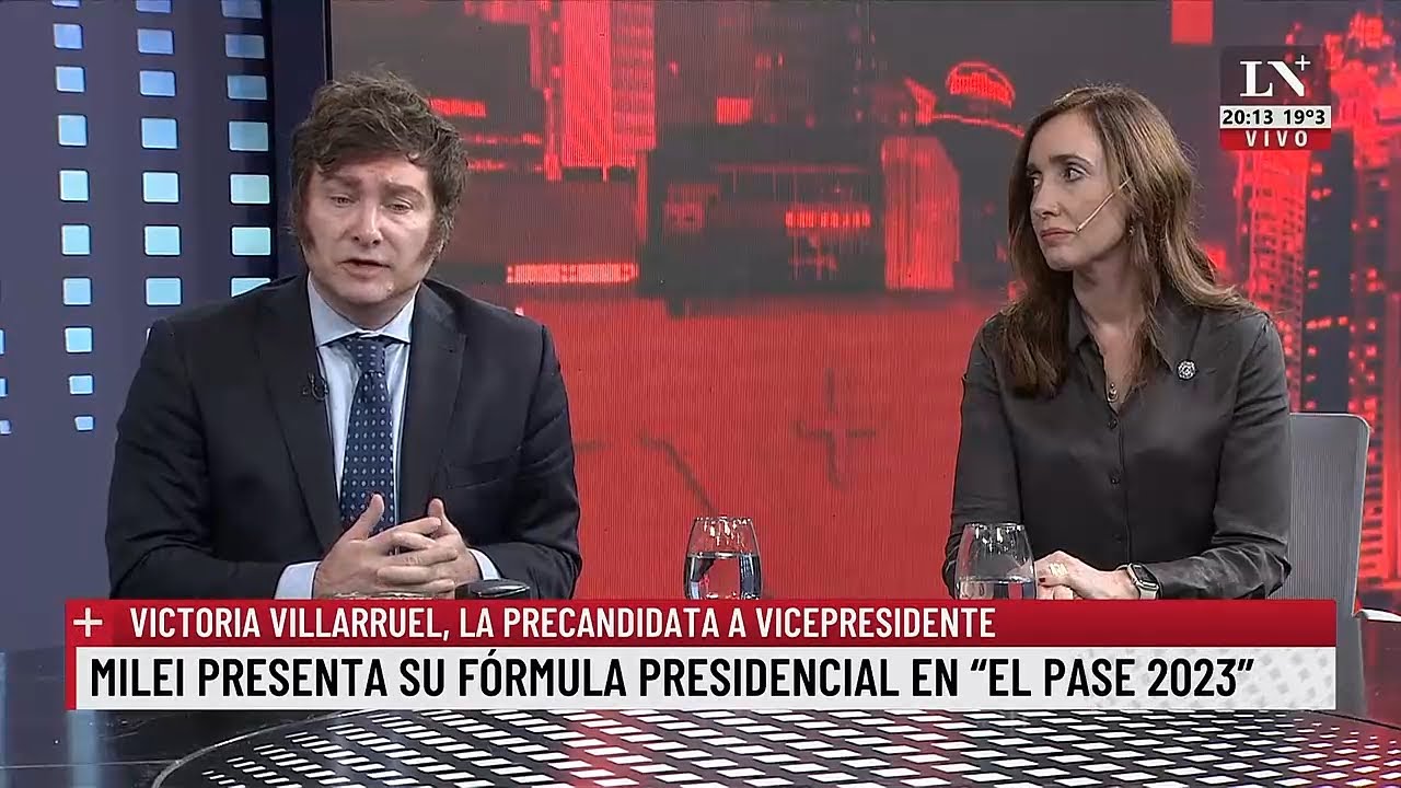 Milei presenta su fórmula presidencial en 