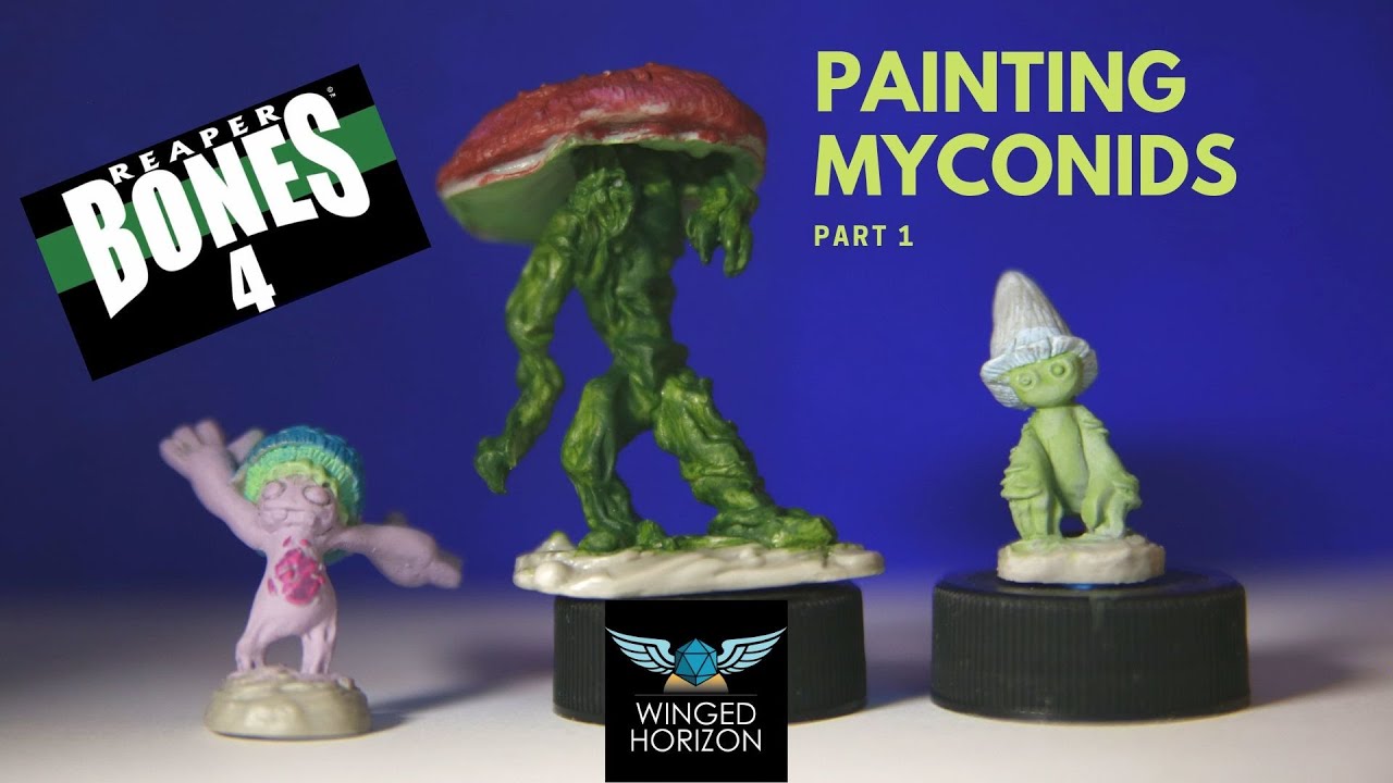 Painting Reaper Bones 4 Mushrooms part 1