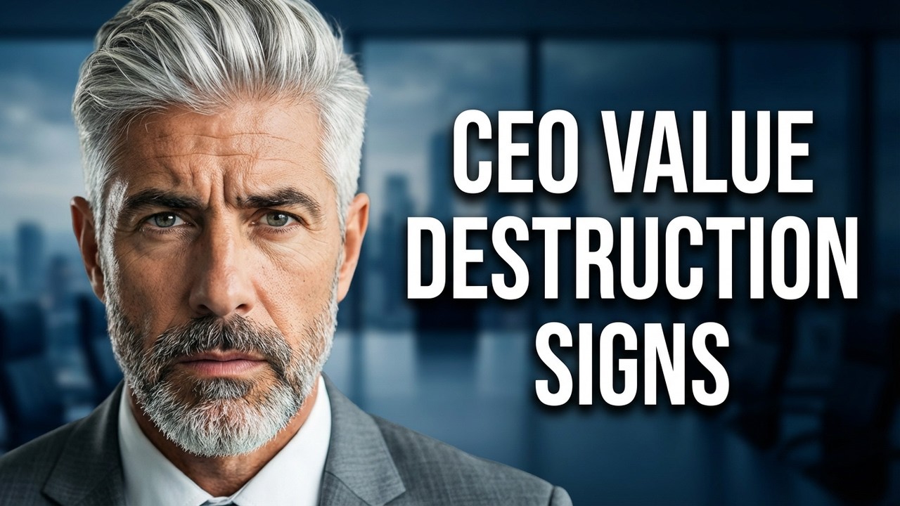 CEO Destroying Value? Here's How to Spot It