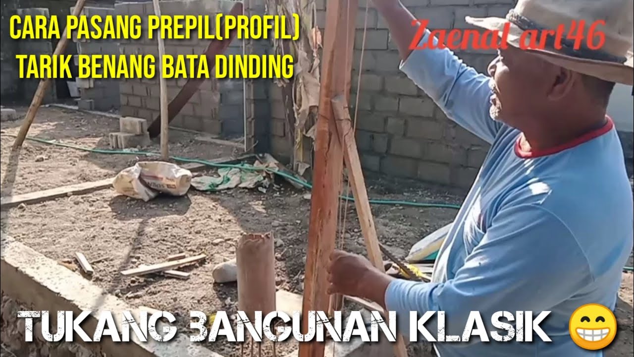 cara pasang prepel(profil) tarik benang bata dinding ~ Zaenal art46