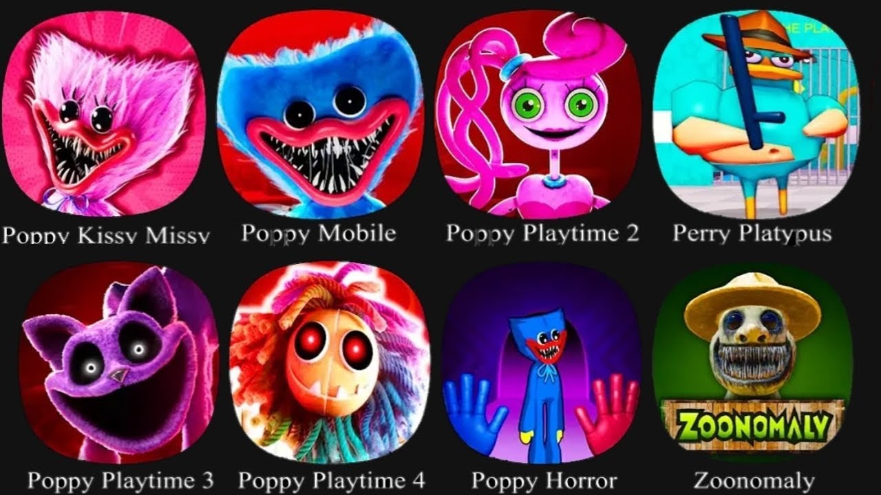 Poppy Horror,Poppy Playtime Chapter 1 2 3 4 Mobile,Zoonomaly Mobile,Perry Platypus Barry's Prison