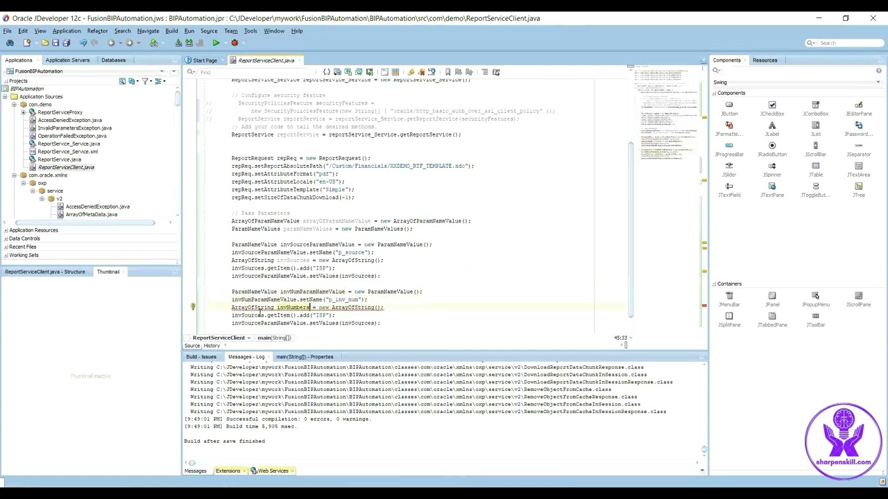 How to invoke Fusion BI Report from Java