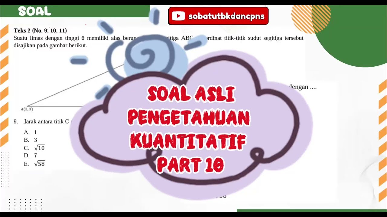 #sobatutbk SOAL ASLI UTBK PENGETAHUAN KUANTITATIF PART 10