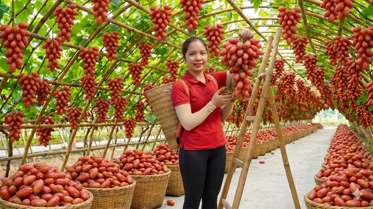 Harvesting 1,000+ Giant Vibrant Red Silverberries & Go To Market Sell | Chao Harvest Life 🍒✨