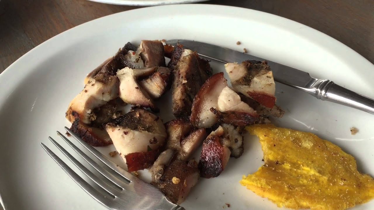 Eating Jerk in Boston Bay Jamaica