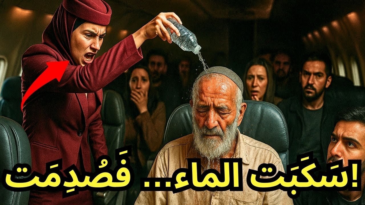 أهانت المضيفة رجلاً فقيراً وسكبت الماء على رأسه... ولم تكن تعلم أنه مالك الطائرة!