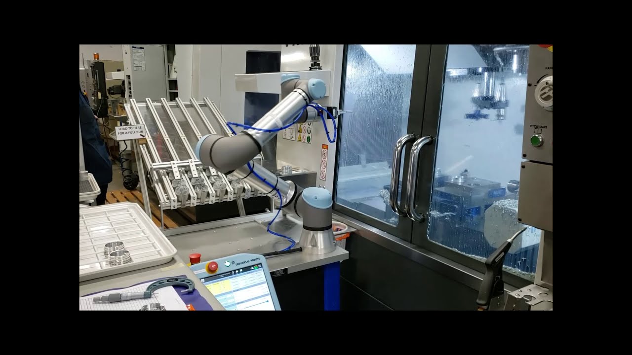Rapid Design Turn-Key Universal Robots UR5e cobot tending Haas VF-2 CNC (updated)