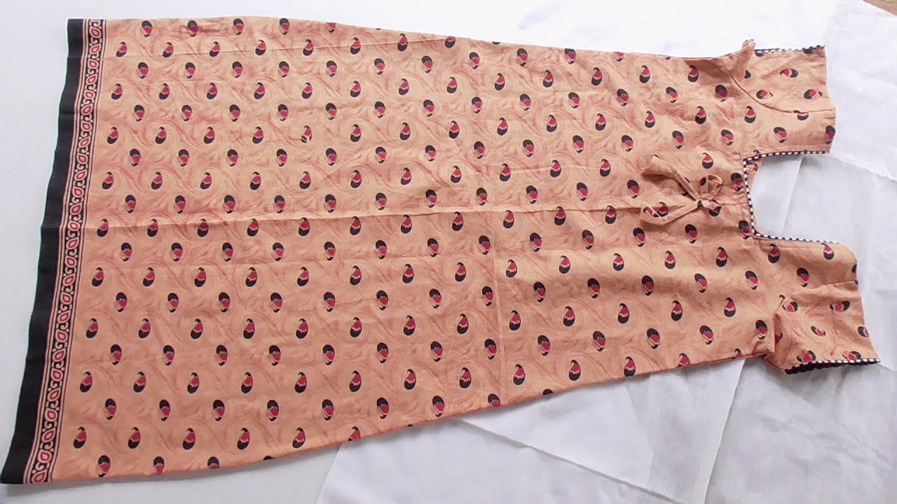 10 years girl baby nighty cutting and stitching methods in Tamil | Kids night suit