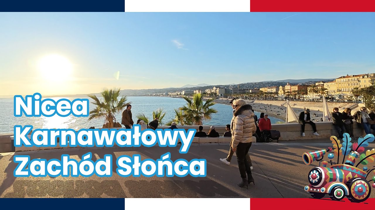 Nicea / Promenada Anglików - Karnawałowy Zachód Słońca