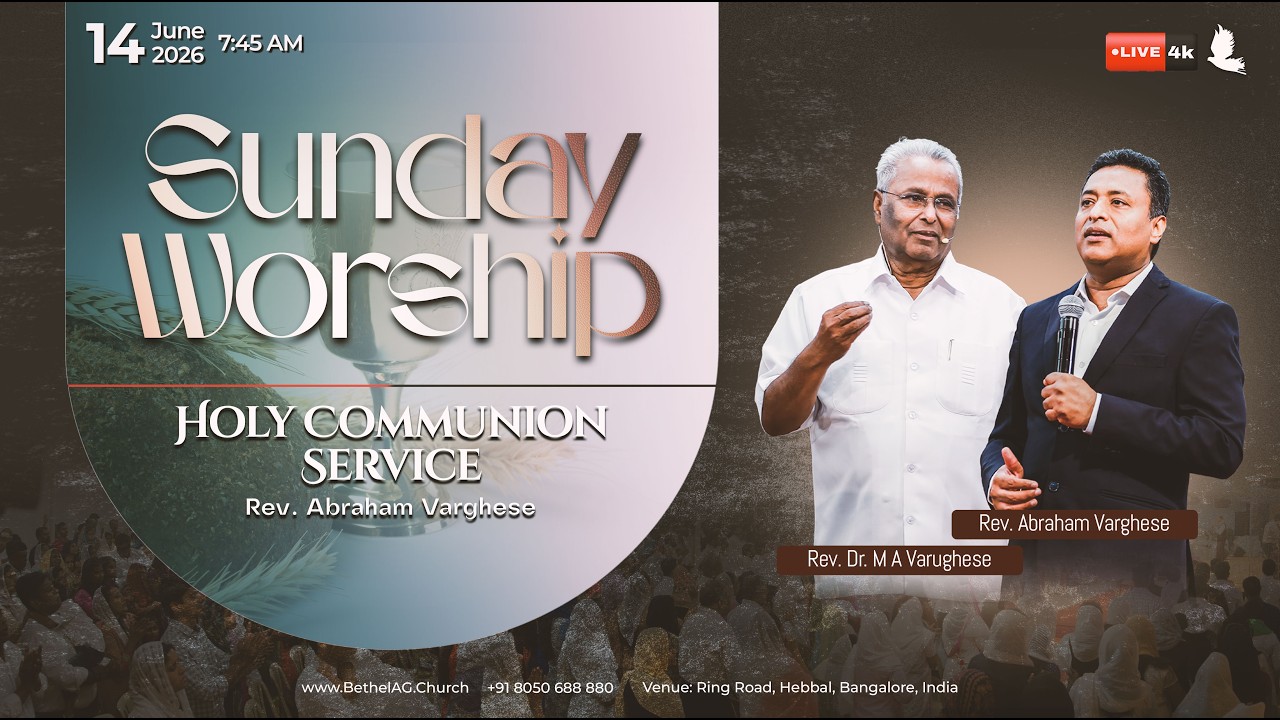 🔴 🅛🅘🅥🅔 // Sunday Worship // Holy Communion Service // Rev. Abraham Varghese // 14 June 2026