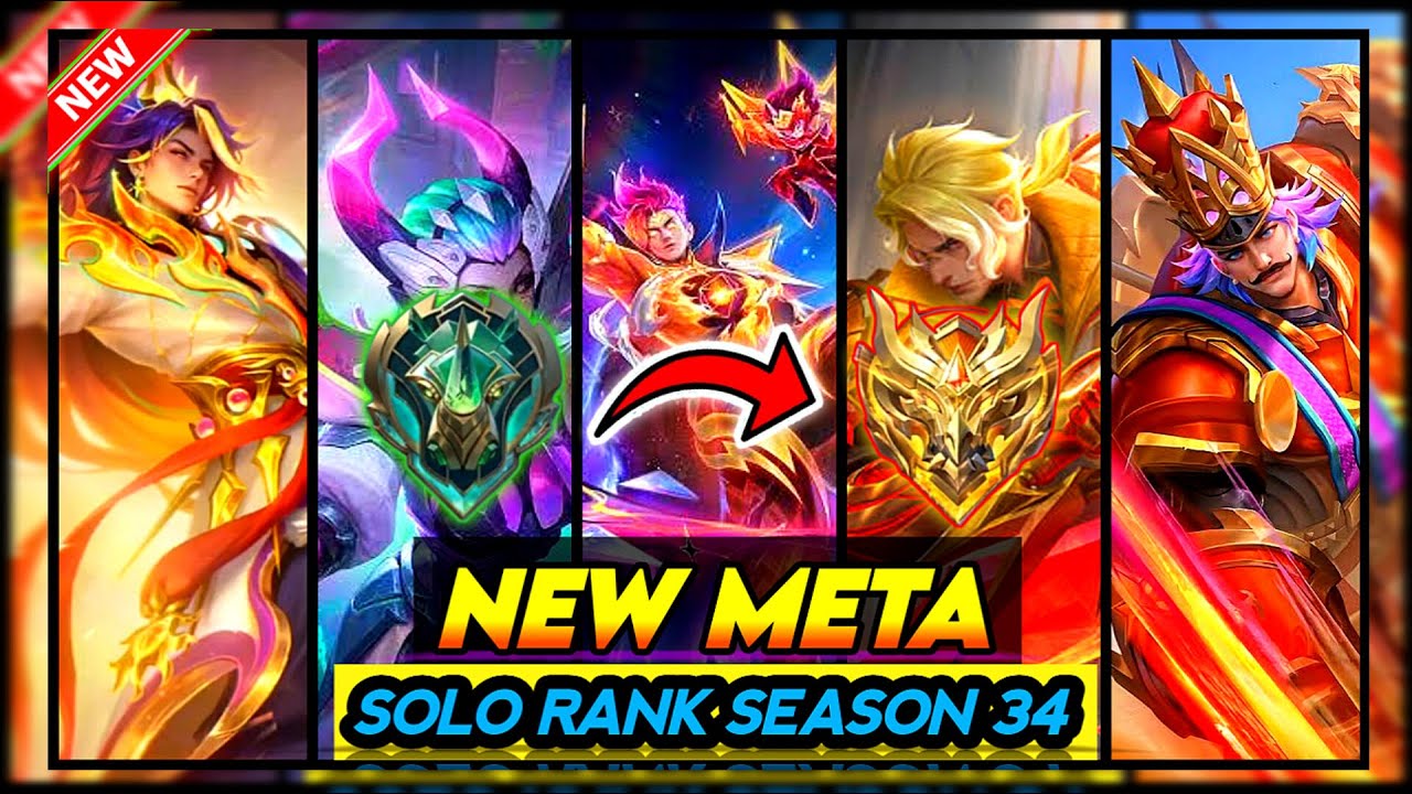 15 NEW META HEROES TO SOLO RANK UP SEASON 34 | Mobile Legend Tier List