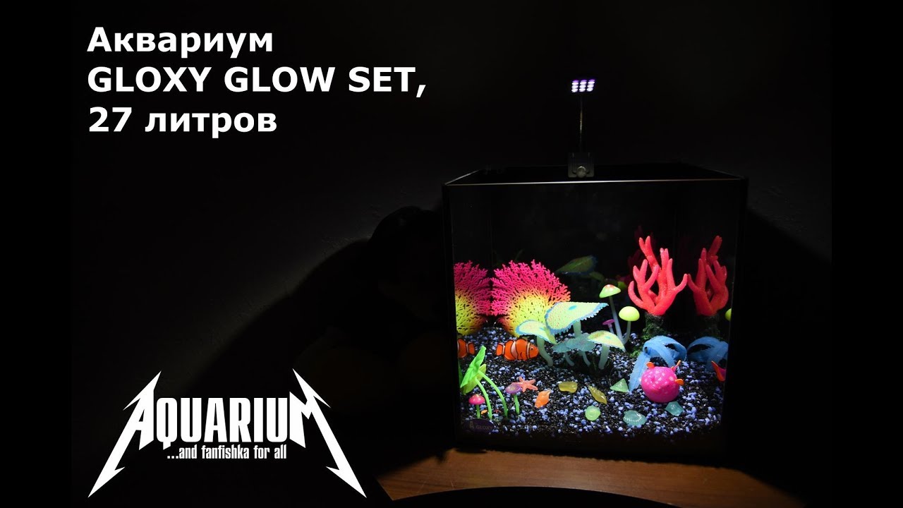 Светящийся глофиш аквариум GLOXY GLOW SET видео-обзор