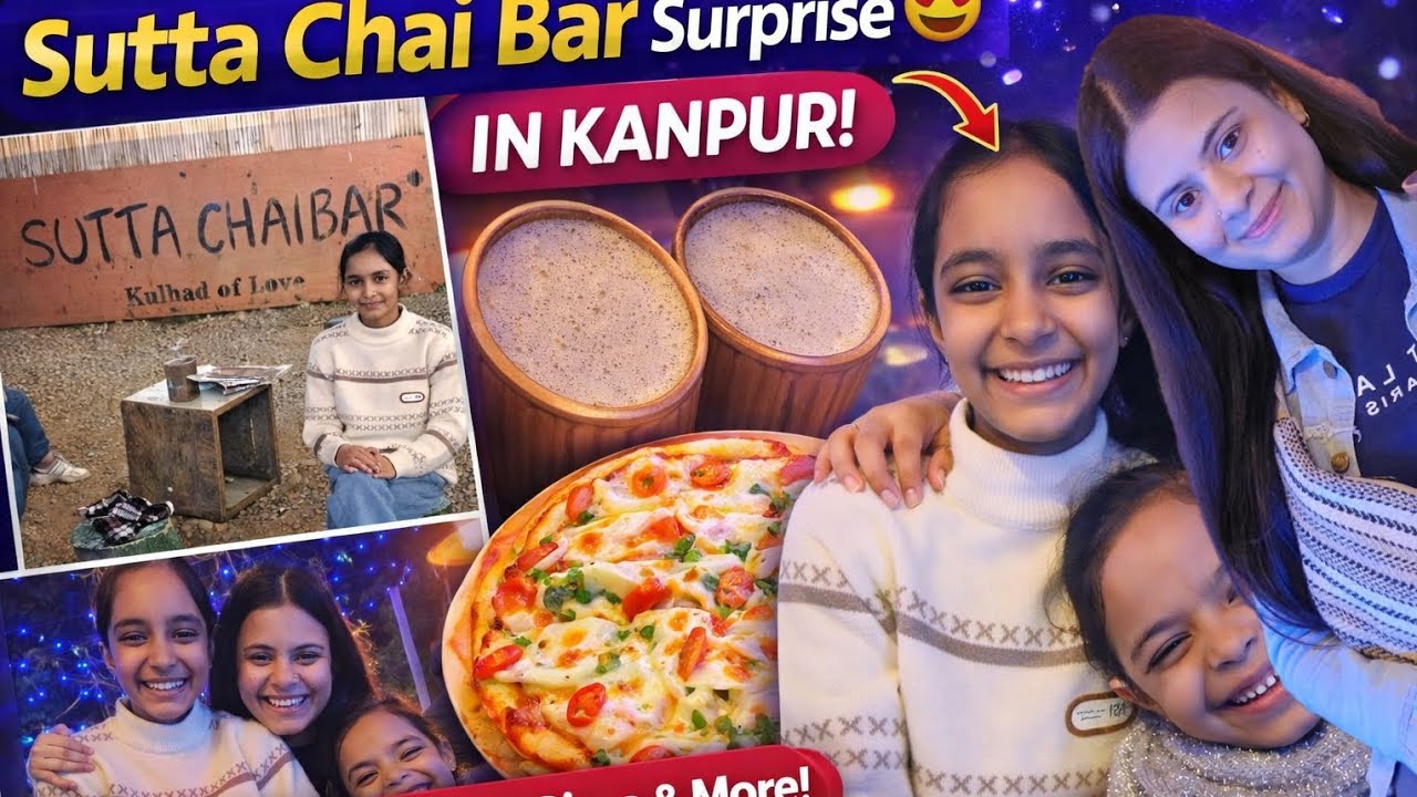 Sutta Chai Bar Kanpur ☕ | Surprise With Someone Special ❤️ | Chai Bun Maska Pizza Vlog