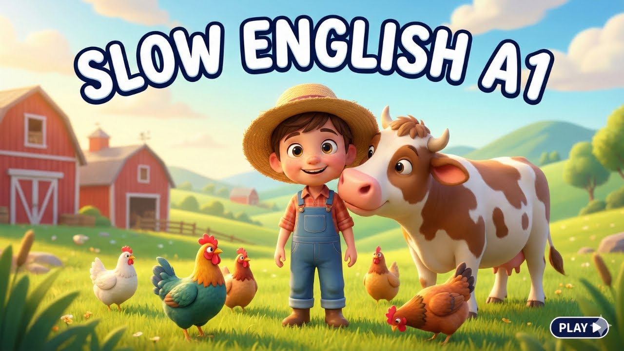 A Day on Uncle’s Farm | Easy English Story for Kids (A1 Listening Practice)