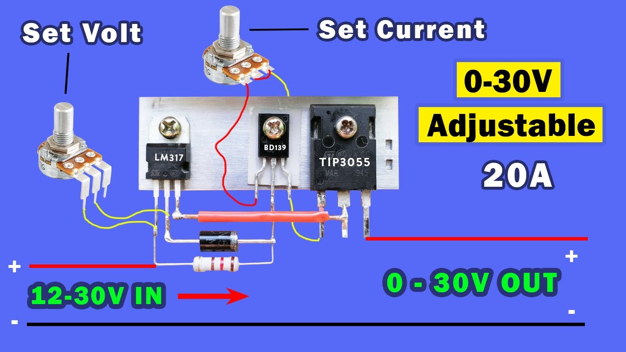DC Voltage and amp Adjustable power Supply, Simple DC voltage regulator
