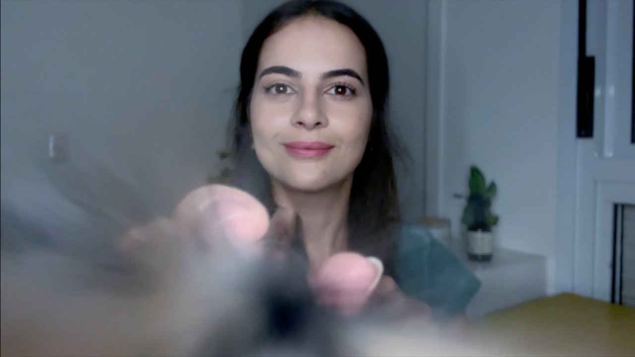 ASMR Relaxamento Profundo e Carinho no Seu Rosto Até Dormir | Pincel na Tela e no Microfone 💤