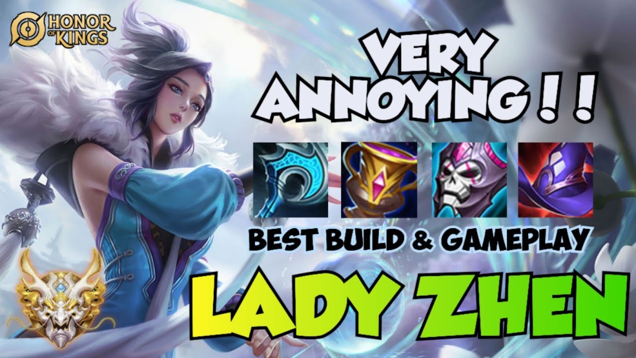 ANNOYING SKILLS !! LADY ZHEN MVP GAMEPLAY IN EPIC RANK | HONOR OF KINGS GLOBAL