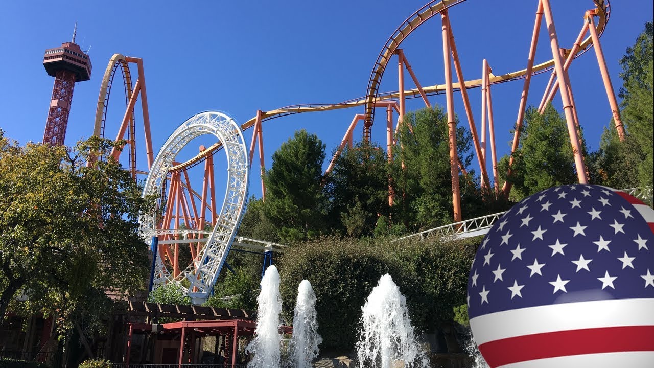 ПАРК АТТРАКЦИОНОВ SIX FLAGS MAGIC MOUNTAIN АМЕРИКАНСКИЕ ГОРКИ