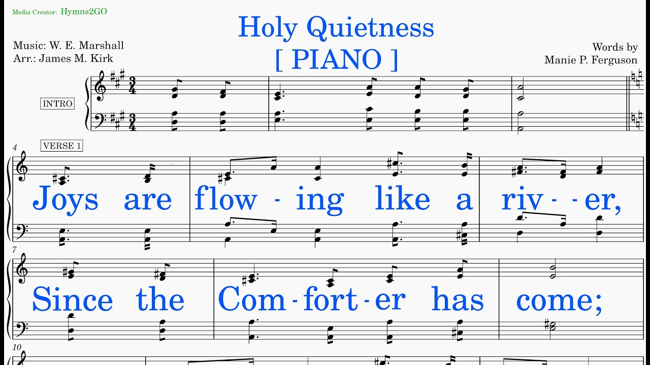 Holy Quietness (Marshall - Ferguson) [v2] Piano
