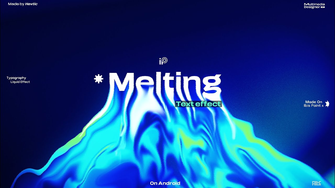 How to Create a Melting text effect on Android Ibis paint x tutorial ✨