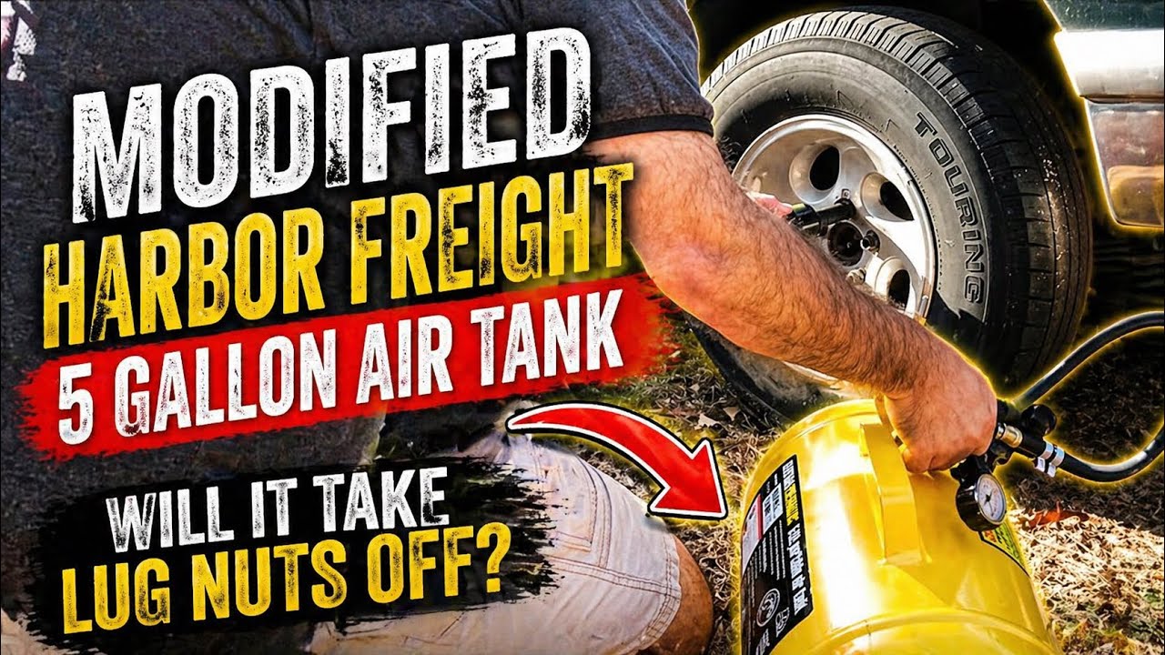 Modified Harbor Freight 5 Gallon Air Tank. Will it take Lug Nuts off?