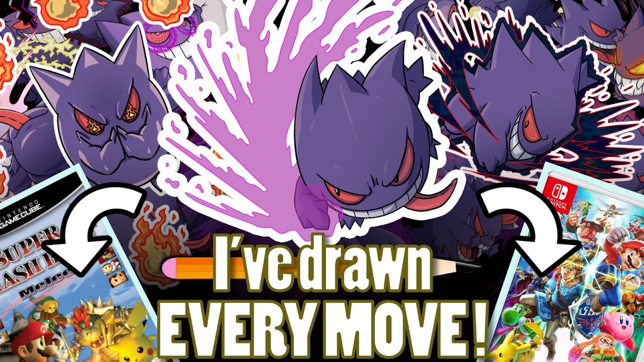 Gengar in Smash Bros?! (I've Designed & Drawn their ENTIRE MOVESET)