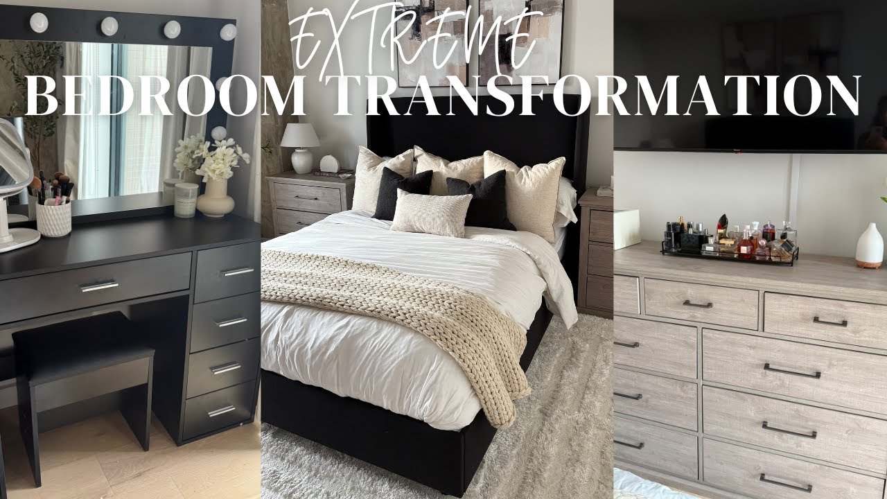 EXTREME MODERN/LUXURY BEDROOM TRANSFORMATION | TayyLiz