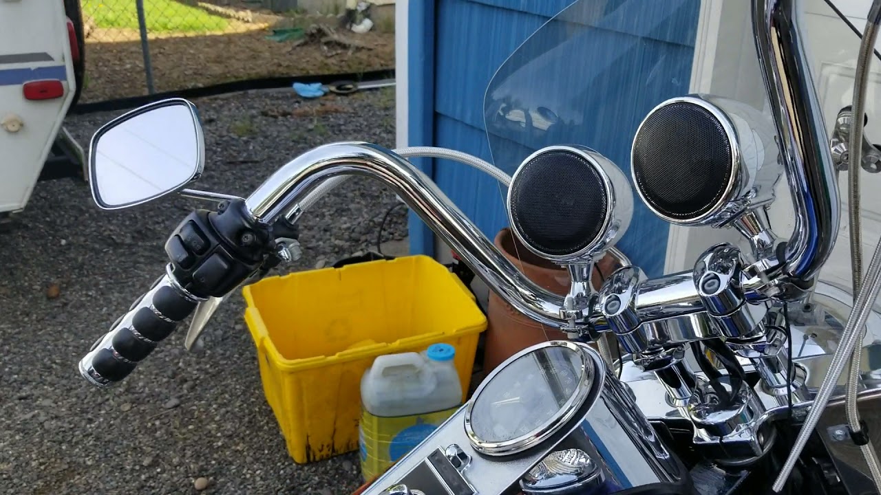 Amazon GoHawk motorcycle stereo speakers review-ish.