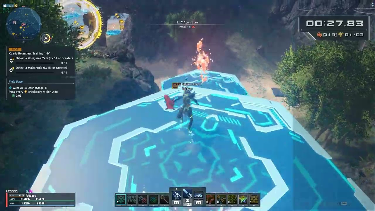 PSO2 NGS Field Race, West Aelio Dash, 17778 Points