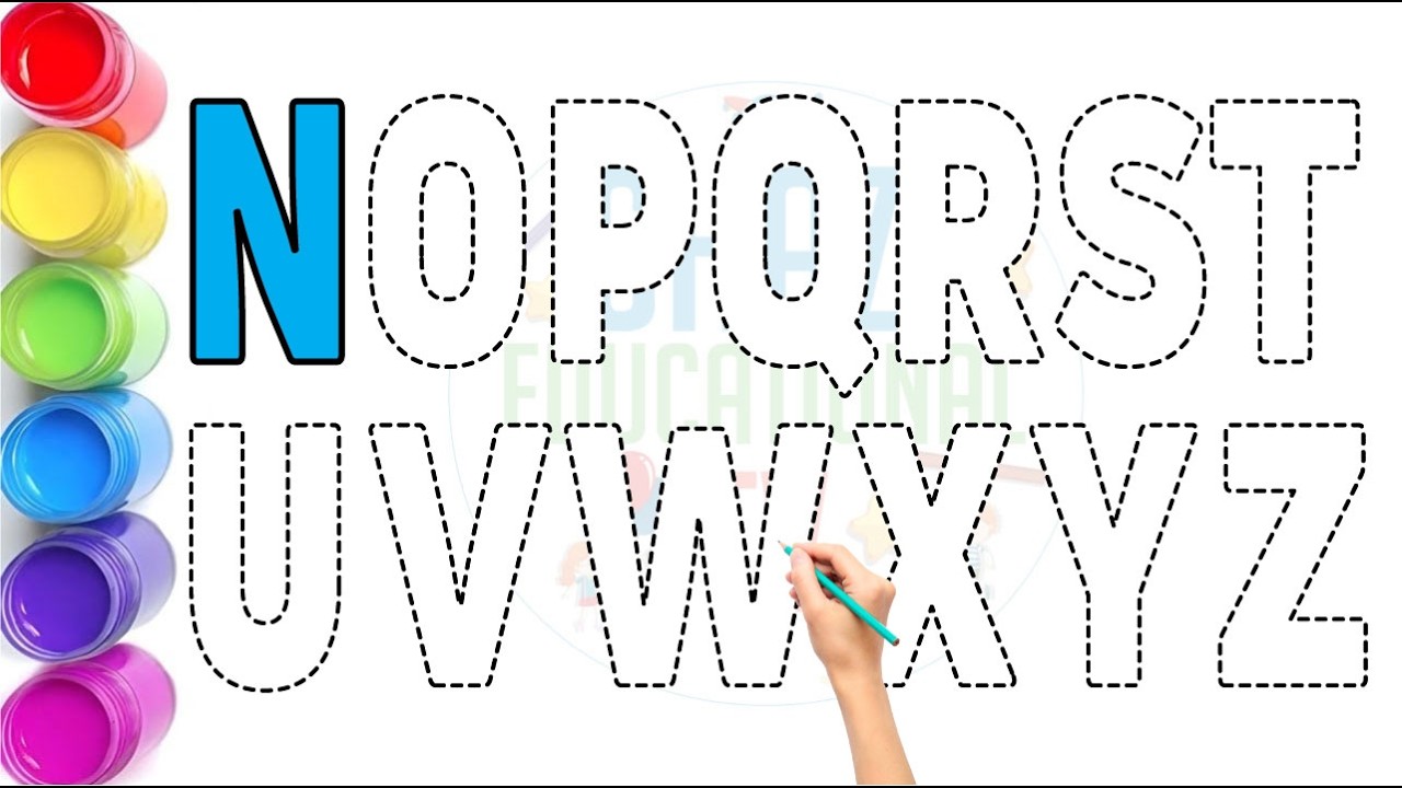 Давайте научимся рисовать и раскрашивать NOPQRSTUVWXYZ для детей