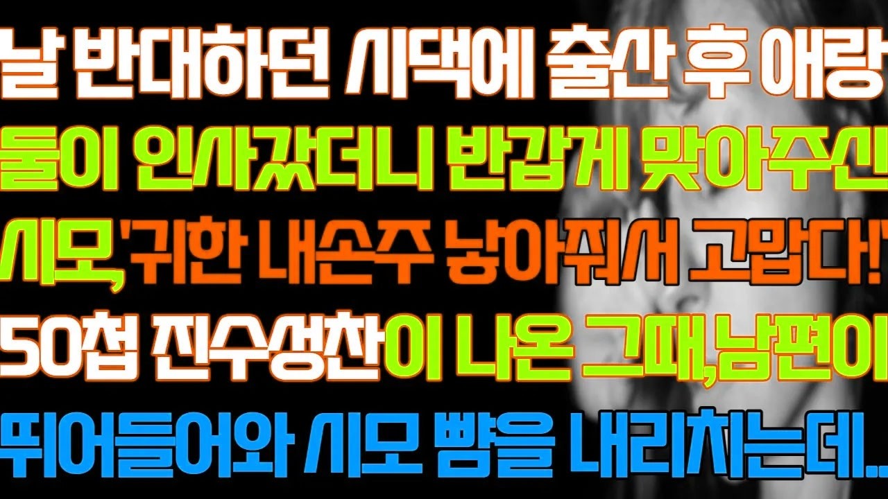 [반전 실화사연] 날 반대하던 시댁에 출산 후 애랑 둘이 인사갔더니 반갑게 맞아주신