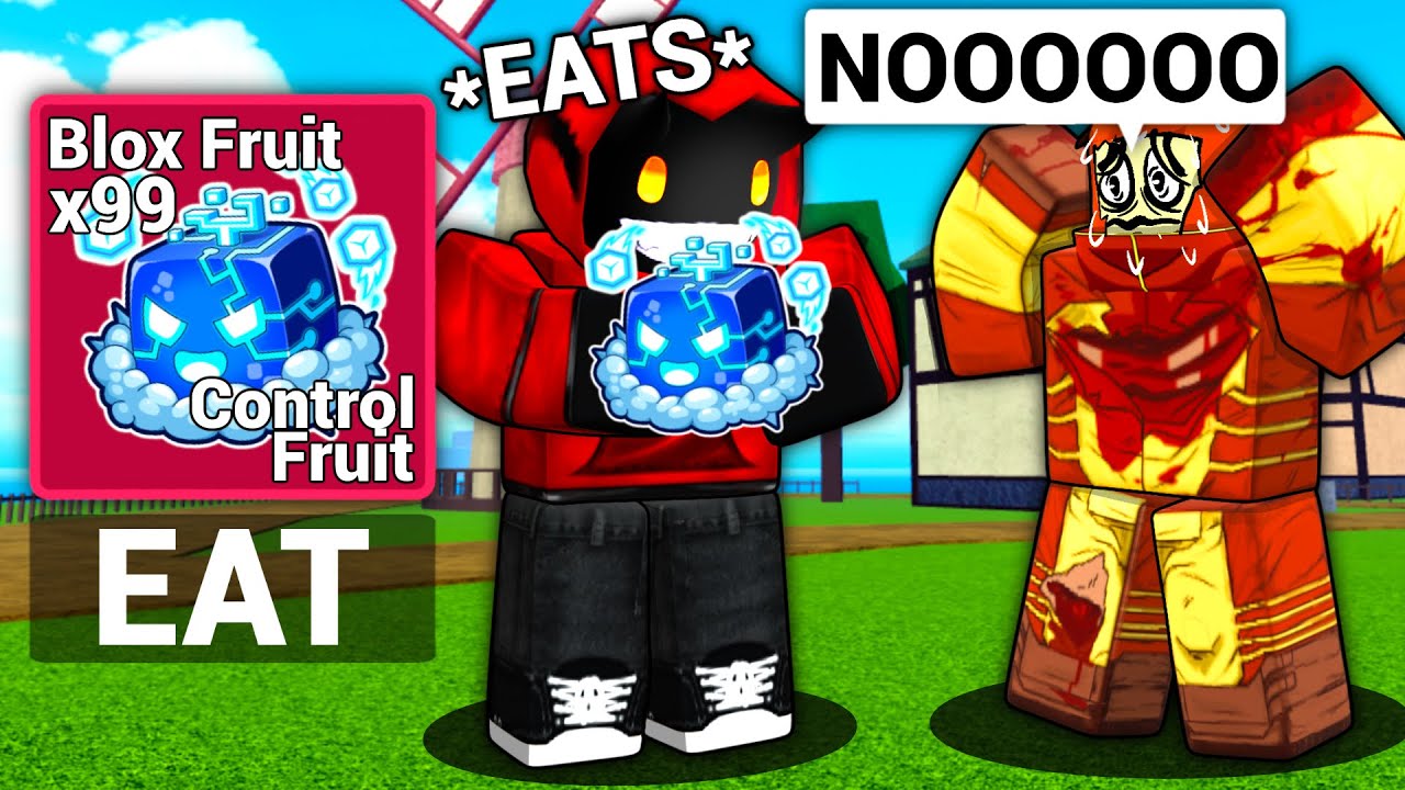 Eating Fruits to TROLL SCAMMERS in Blox Fruits...