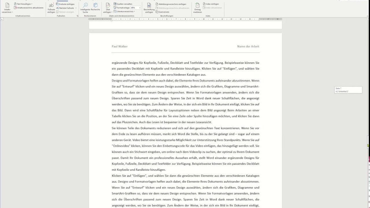 Quellen und Quellenverzeichnisse in Word einfügen.