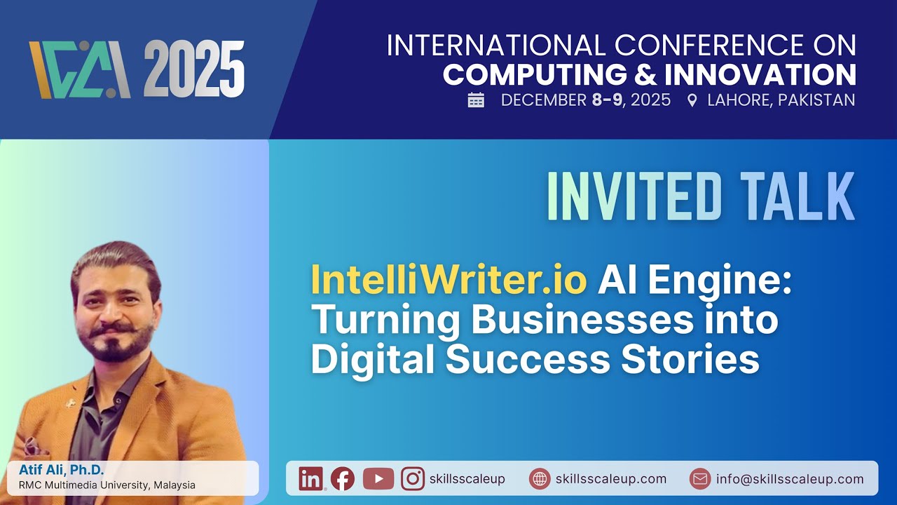 Invited Talk by Atif Ali, Ph.D. - ICCI 2025